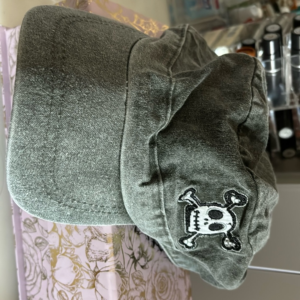 Rue 21 hat with skull and crossbones crystal accents
